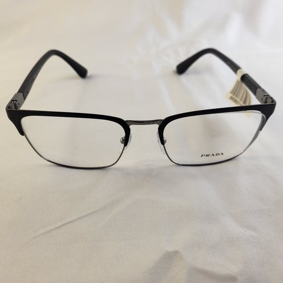 PRADA PR 54TV Heritage Men's Rx-able Eyeglass Frames Black NWT - Picture 1 of 6